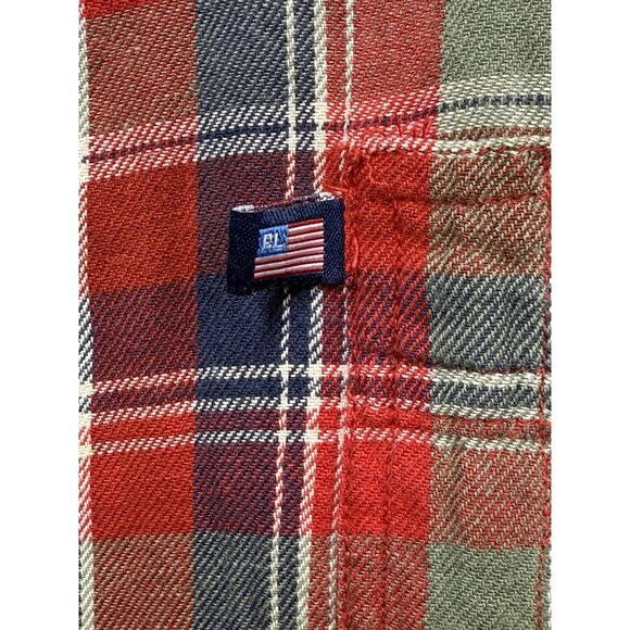 VTG Polo Jeans Co. Ralph‎ Lauren Men's XXL Red Green Plaid Button Down Shirt USA - Picture 6 of 7
